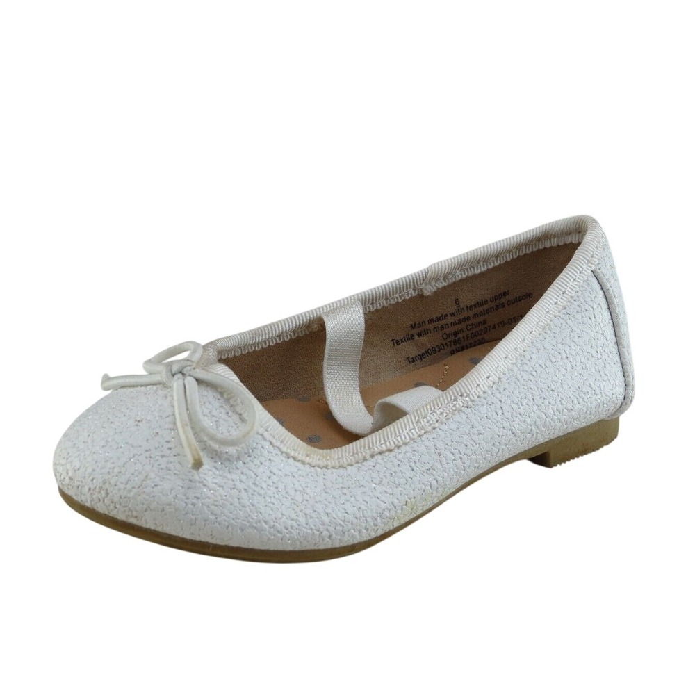 Cat & Jack Toddler Girls 6 Medium White Mary Jane‎ Synthetic